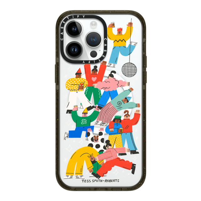 Tess Smith-Roberts x CASETiFY iPhone 14 Pro Max ケース ブラック インパクトケース MagSafe対応 Party People