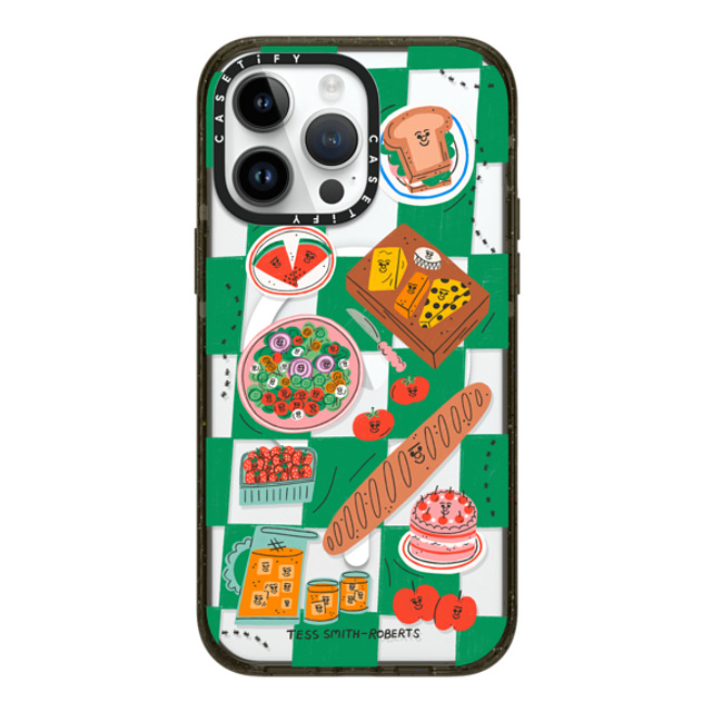 Tess Smith-Roberts x CASETiFY iPhone 14 Pro Max ケース ブラック インパクトケース MagSafe対応 Picnic