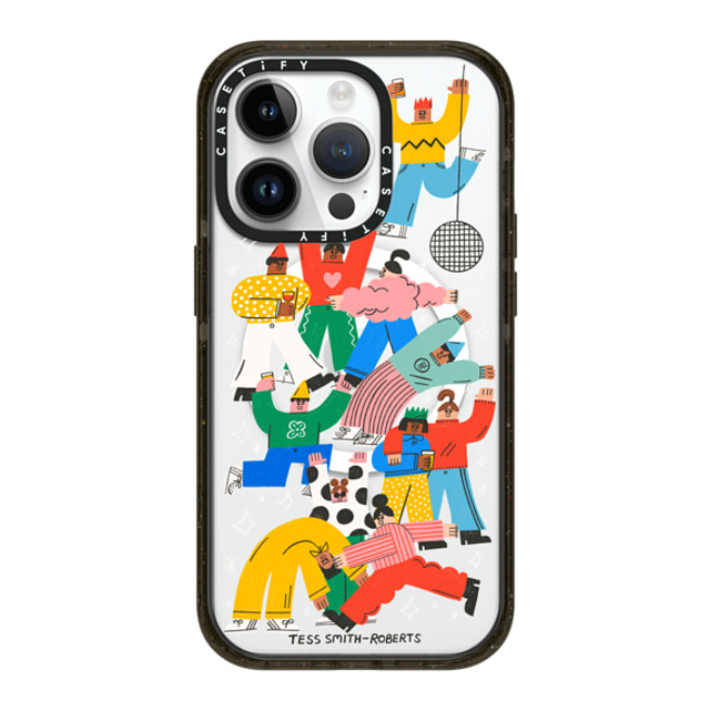 Tess Smith-Roberts x CASETiFY iPhone 14 Pro ケース ブラック インパクトケース MagSafe対応 Party People