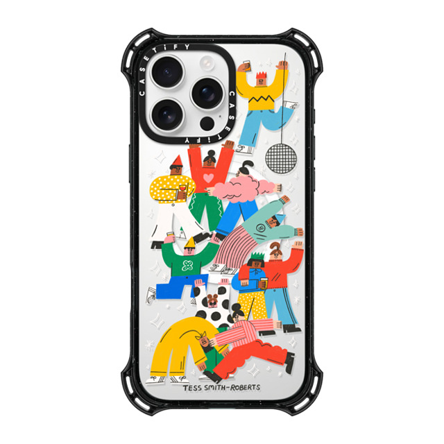 Tess Smith-Roberts x CASETiFY iPhone 16 Pro Max ケース ブラック バウンスケース Party People