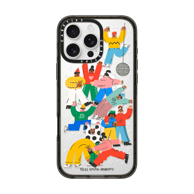 Tess Smith-Roberts x CASETiFY iPhone 16 Pro Max ケース ブラック インパクトケース MagSafe対応 Party People