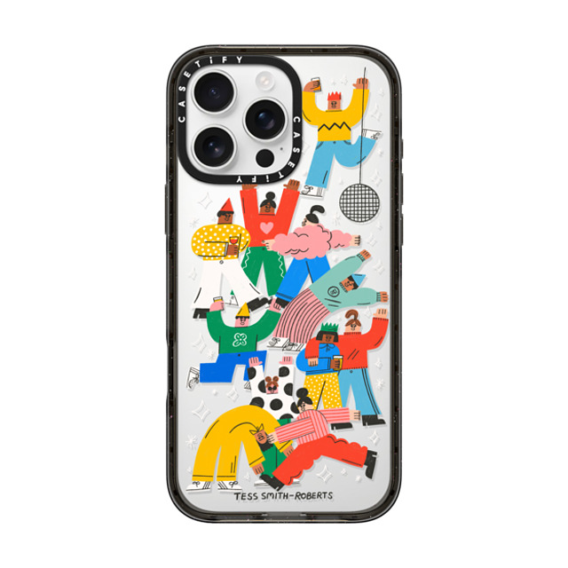 Tess Smith-Roberts x CASETiFY iPhone 16 Pro Max ケース ブラック インパクトケース Party People