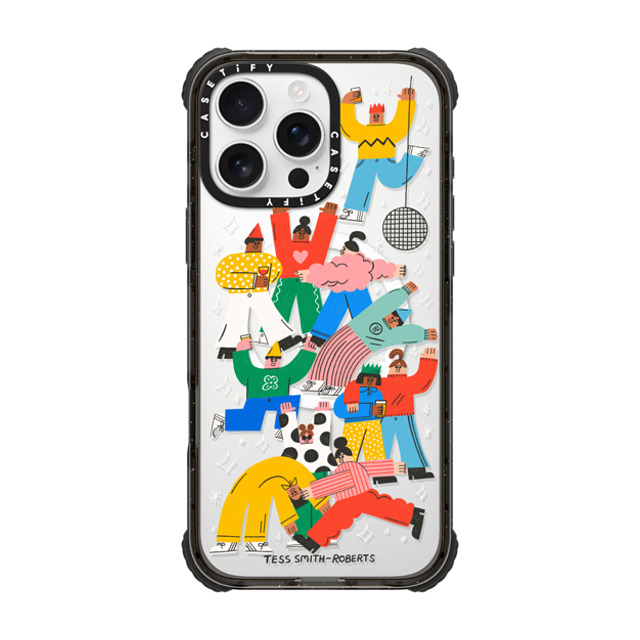 Tess Smith-Roberts x CASETiFY iPhone 16 Pro Max Case Cartoon ブラック ウルトラ インパクトケース MagSafe 対応 Party People Mother's Day Tess Smith-Roberts x CASETiFY iPhone 16 Pro Max Case Cartoon ブラック ウルトラ インパクトケース MagSafe 対応 Party People Mother's Day