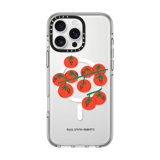 Tess Smith-Roberts x CASETiFY iPhone 16 Pro Max ケース クリア クリア ケース MagSafe対応 Cherry Tomatoes