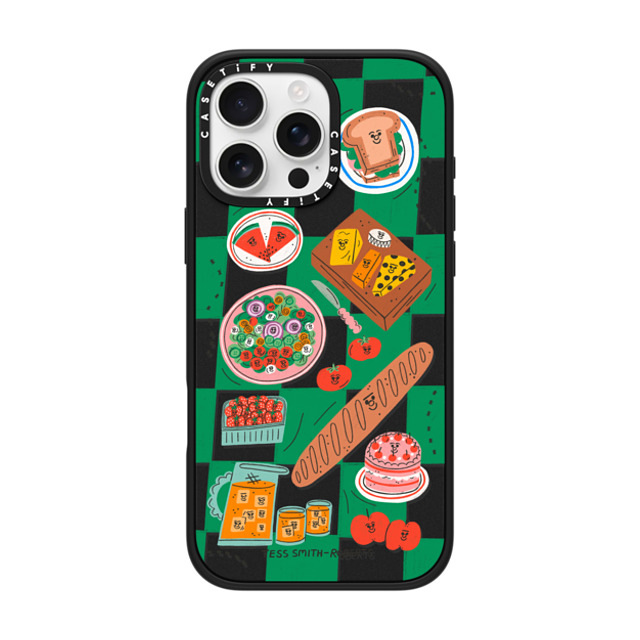 Tess Smith-Roberts x CASETiFY iPhone 16 Pro Max ケース マットブラック インパクトケース MagSafe対応 Picnic