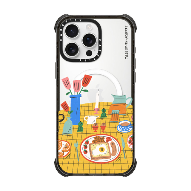 Tess Smith-Roberts x CASETiFY iPhone 16 Pro Max Case Black ウルトラ インパクトケース MagSafe 対応 Breakfast Tess Smith-Roberts x CASETiFY iPhone 16 Pro Max Case Black ウルトラ インパクトケース MagSafe 対応 Breakfast