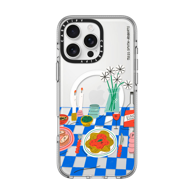 Tess Smith-Roberts x CASETiFY iPhone 16 Pro Max ケース クリア クリア ケース MagSafe対応 Spaghetti