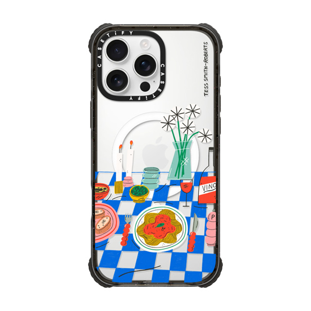 Tess Smith-Roberts x CASETiFY iPhone 16 Pro Max Case Black ウルトラ インパクトケース MagSafe 対応 Spaghetti Tess Smith-Roberts x CASETiFY iPhone 16 Pro Max Case Black ウルトラ インパクトケース MagSafe 対応 Spaghetti