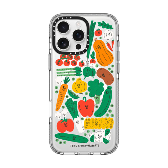 Tess Smith-Roberts x CASETiFY iPhone 16 Pro Max ケース クリア クリア ケース MagSafe対応 Veggies