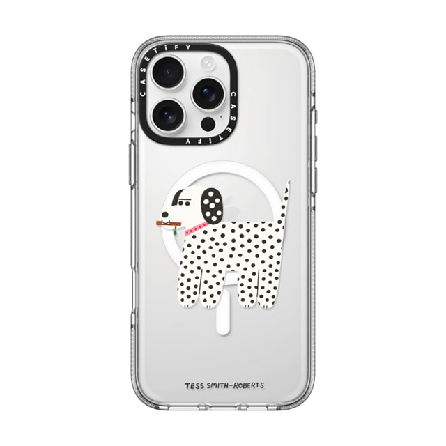 Tess Smith-Roberts x CASETiFY iPhone 16 Pro Max ケース クリア クリア ケース MagSafe対応 Dalmatian