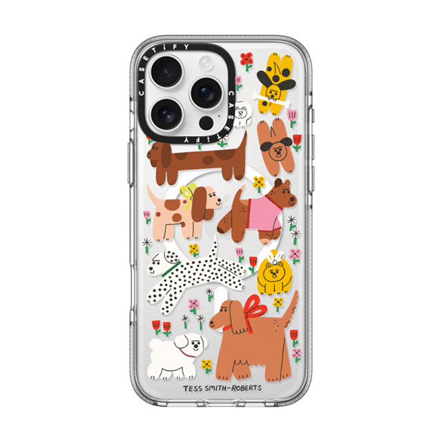 Tess Smith-Roberts x CASETiFY iPhone 16 Pro Max ケース クリア クリア ケース MagSafe対応 Dogs in the meadow