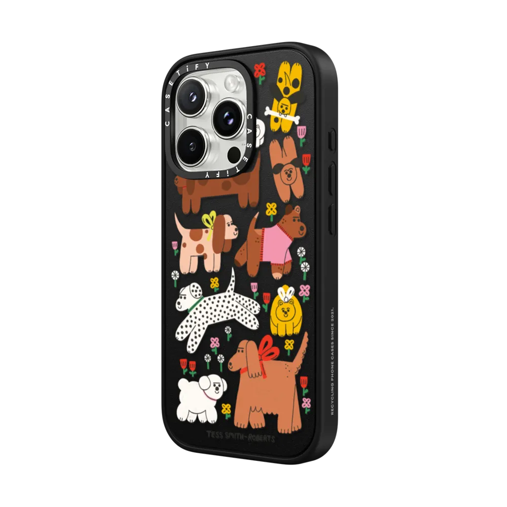 Impact Ring Stand iPhone 16 Pro Max Case MagSafe Compatible - Dogs in the meadow