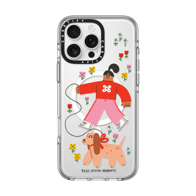 Tess Smith-Roberts x CASETiFY iPhone 16 Pro Max ケース Floral,Dog クリア クリア ケース MagSafe対応 Red Dog Walker Father's Day Tess Smith-Roberts x CASETiFY iPhone 16 Pro Max ケース Floral,Dog クリア クリア ケース MagSafe対応 Red Dog Walker Father's Day