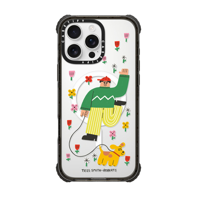 Tess Smith-Roberts x CASETiFY iPhone 16 Pro Max Case Floral,Dog Black ウルトラ インパクトケース MagSafe 対応 Green Dog Walker Back to School Tess Smith-Roberts x CASETiFY iPhone 16 Pro Max Case Floral,Dog Black ウルトラ インパクトケース MagSafe 対応 Green Dog Walker Back to School
