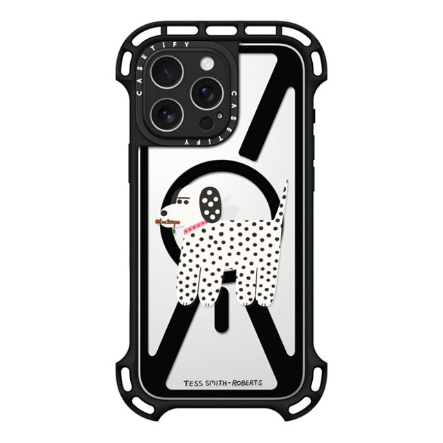 Tess Smith-Roberts x CASETiFY iPhone 16 Pro Max ケース ブラック ウルトラ バウンスケース MagSafe対応 Dalmatian