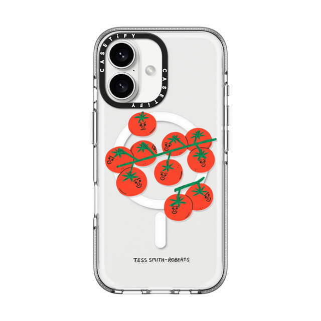 Tess Smith-Roberts x CASETiFY iPhone 16 ケース クリア クリア ケース MagSafe対応 Cherry Tomatoes
