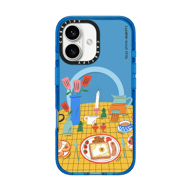 Tess Smith-Roberts x CASETiFY iPhone 16 Case スカイブルー Impact Case MagSafe Compatible Breakfast Tess Smith-Roberts x CASETiFY iPhone 16 Case スカイブルー Impact Case MagSafe Compatible Breakfast