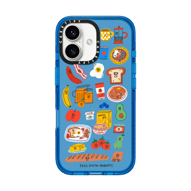 Tess Smith-Roberts x CASETiFY iPhone 16 Case スカイブルー Impact Case Breakfast Bits Tess Smith-Roberts x CASETiFY iPhone 16 Case スカイブルー Impact Case Breakfast Bits