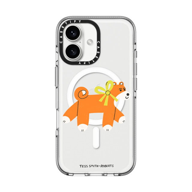 Tess Smith-Roberts x CASETiFY iPhone 16 ケース Dog,Animal クリア クリア ケース MagSafe対応 Shiba Back to School Tess Smith-Roberts x CASETiFY iPhone 16 ケース Dog,Animal クリア クリア ケース MagSafe対応 Shiba Back to School