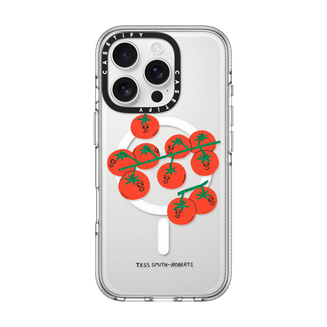 Tess Smith-Roberts x CASETiFY iPhone 16 Pro ケース クリア クリア ケース MagSafe対応 Cherry Tomatoes