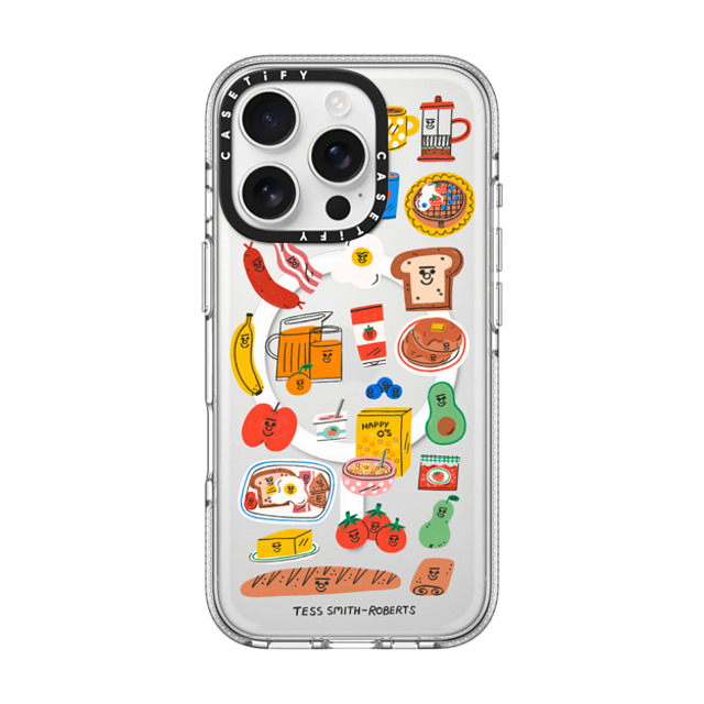 Tess Smith-Roberts x CASETiFY iPhone 16 Pro ケース クリア クリア ケース MagSafe対応 Breakfast Bits