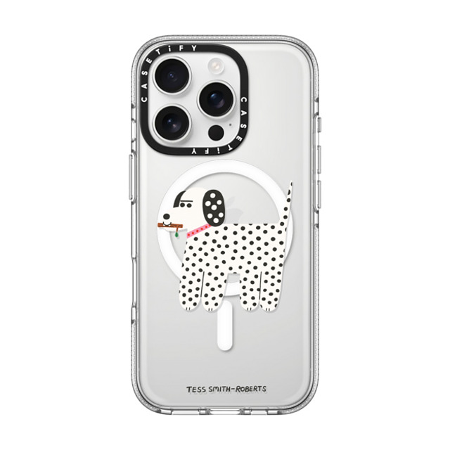 Tess Smith-Roberts x CASETiFY iPhone 16 Pro ケース クリア クリア ケース MagSafe対応 Dalmatian