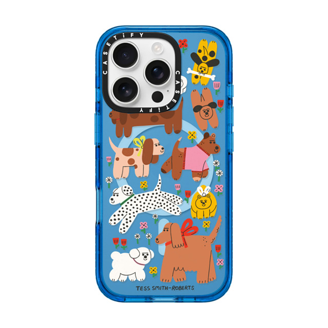 Tess Smith-Roberts x CASETiFY iPhone 16 Pro Case スカイブルー Impact Case MagSafe Compatible Dogs in the meadow Tess Smith-Roberts x CASETiFY iPhone 16 Pro Case スカイブルー Impact Case MagSafe Compatible Dogs in the meadow
