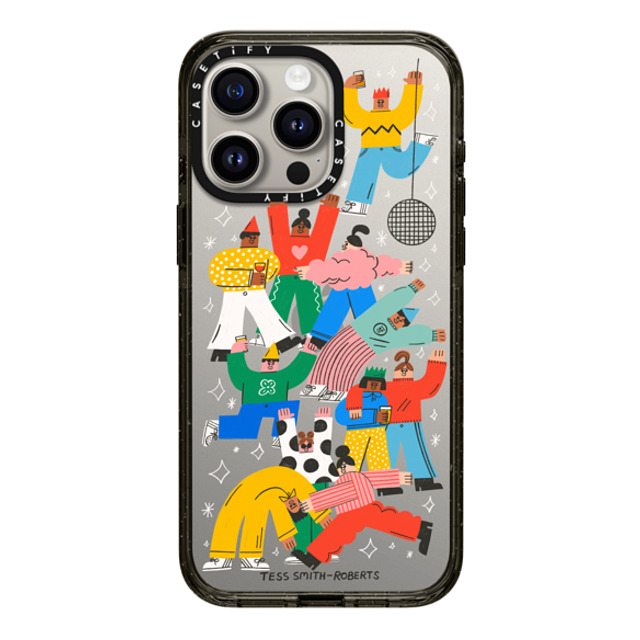 Tess Smith-Roberts x CASETiFY iPhone 15 Pro Max ケース ブラック インパクトケース Party People