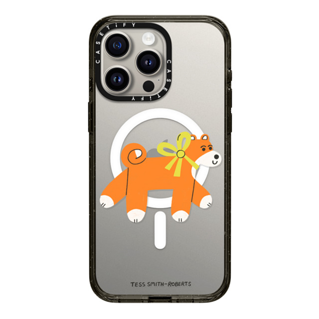 Tess Smith-Roberts x CASETiFY iPhone 15 Pro Max Case Dog,Animal Black Impact Case MagSafe Compatible Shiba Mother's Day Tess Smith-Roberts x CASETiFY iPhone 15 Pro Max Case Dog,Animal Black Impact Case MagSafe Compatible Shiba Mother's Day