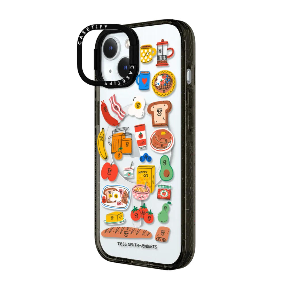 Impact Ring Stand iPhone 15 Case MagSafe Compatible - Breakfast Bits