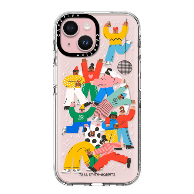 Tess Smith-Roberts x CASETiFY iPhone 15 ケース クリア クリア ケース MagSafe対応 Party People