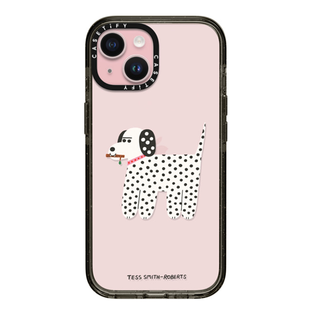 Tess Smith-Roberts x CASETiFY iPhone 15 ケース ブラック インパクトケース Dalmatian