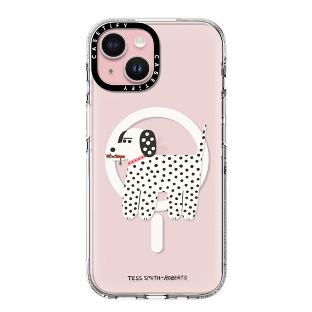 Tess Smith-Roberts x CASETiFY iPhone 15 ケース クリア クリア ケース MagSafe対応 Dalmatian