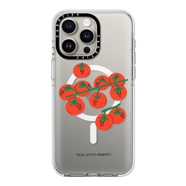 Tess Smith-Roberts x CASETiFY iPhone 15 Pro Max ケース クリア クリア ケース MagSafe対応 Cherry Tomatoes