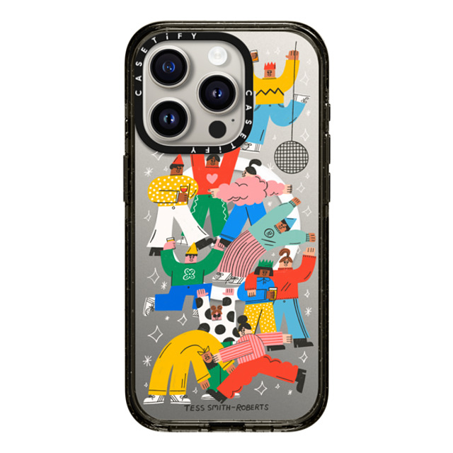 Tess Smith-Roberts x CASETiFY iPhone 15 Pro ケース ブラック インパクトケース MagSafe対応 Party People