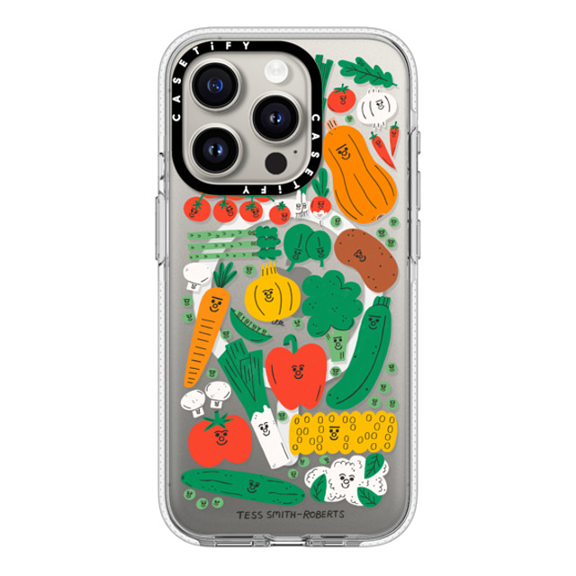 Tess Smith-Roberts x CASETiFY iPhone 15 Pro ケース クリア クリア ケース MagSafe対応 Veggies