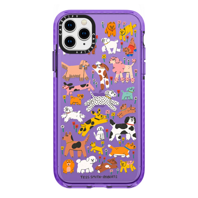 Tess Smith-Roberts x CASETiFY iPhone 11 Pro Max Case Cartoon Dark Purple Impact Case Dogs Father's Day Tess Smith-Roberts x CASETiFY iPhone 11 Pro Max Case Cartoon Dark Purple Impact Case Dogs Father's Day