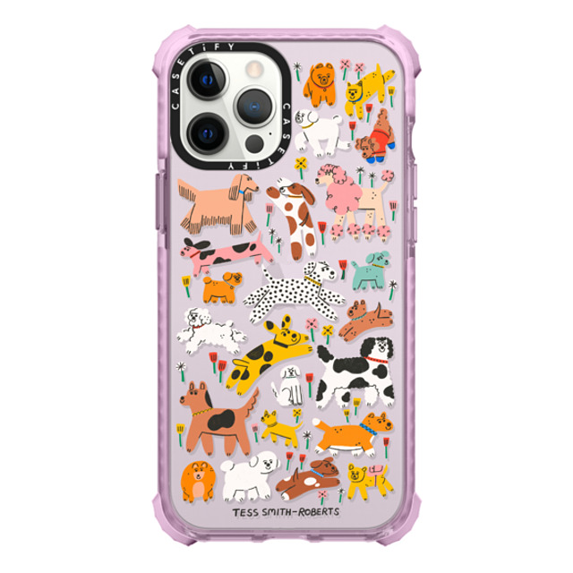 Tess Smith-Roberts x CASETiFY iPhone 12 Pro Max ケース パープル ウルトラインパクトケース Dogs