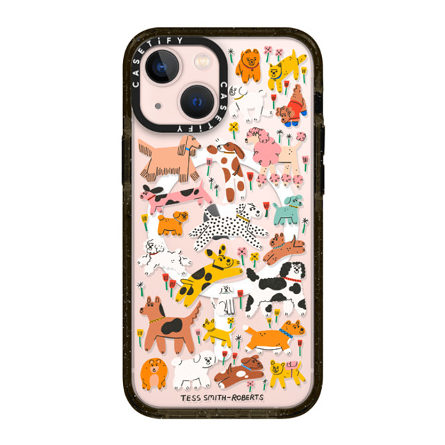 Tess Smith-Roberts x CASETiFY iPhone 13 Mini ケース ブラック インパクトケース MagSafe対応 Dogs