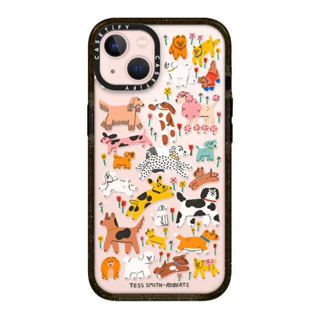 Tess Smith-Roberts x CASETiFY iPhone 13 ケース ブラック インパクトケース Dogs