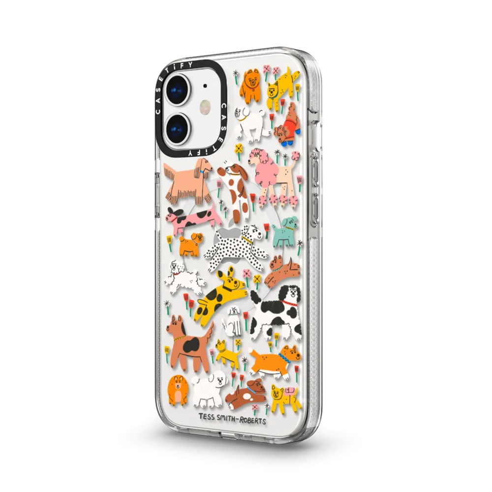 Clear iPhone 12 Case MagSafe Compatible - Dogs