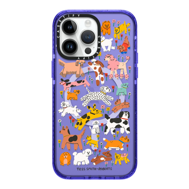 Tess Smith-Roberts x CASETiFY iPhone 14 Pro Max ケース Peri Purple インパクトケース MagSafe対応 Dogs