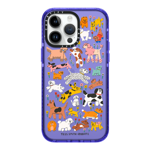 Tess Smith-Roberts x CASETiFY iPhone 14 Pro Max Case Cartoon Peri Purple Impact Case Dogs Father's Day Tess Smith-Roberts x CASETiFY iPhone 14 Pro Max Case Cartoon Peri Purple Impact Case Dogs Father's Day