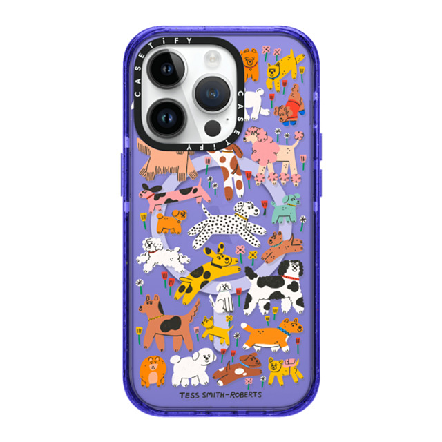 Tess Smith-Roberts x CASETiFY iPhone 14 Pro Case Cartoon Peri Purple Impact Case MagSafe Compatible Dogs Father's Day Tess Smith-Roberts x CASETiFY iPhone 14 Pro Case Cartoon Peri Purple Impact Case MagSafe Compatible Dogs Father's Day