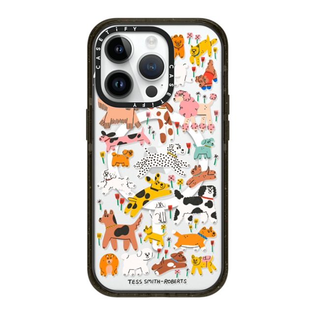 Tess Smith-Roberts x CASETiFY iPhone 14 Pro ケース ブラック インパクトケース MagSafe対応 Dogs