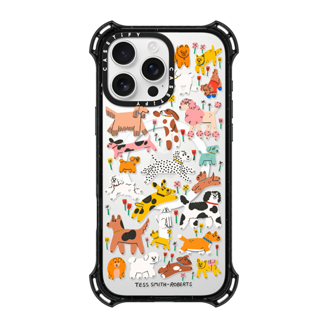 Tess Smith-Roberts x CASETiFY iPhone 16 Pro Max ケース ブラック バウンスケース Dogs