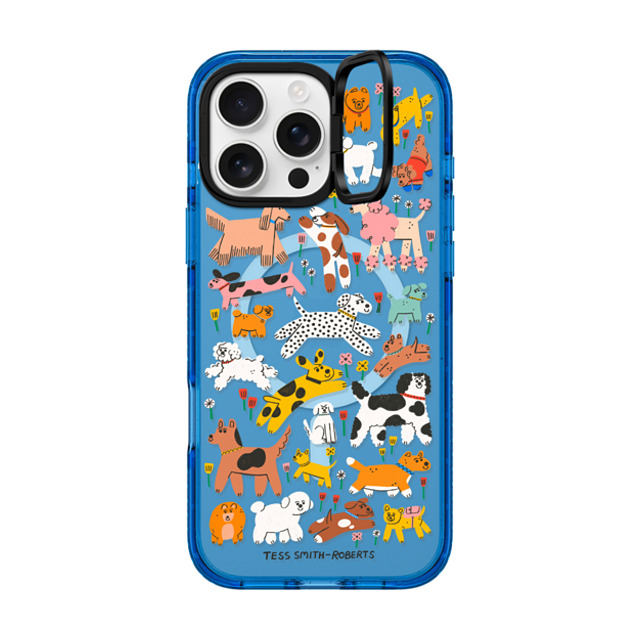 Tess Smith-Roberts x CASETiFY iPhone 16 Pro Max Case スカイブルー インパクトリングスタンドケース MagSafe対応 Dogs Tess Smith-Roberts x CASETiFY iPhone 16 Pro Max Case スカイブルー インパクトリングスタンドケース MagSafe対応 Dogs