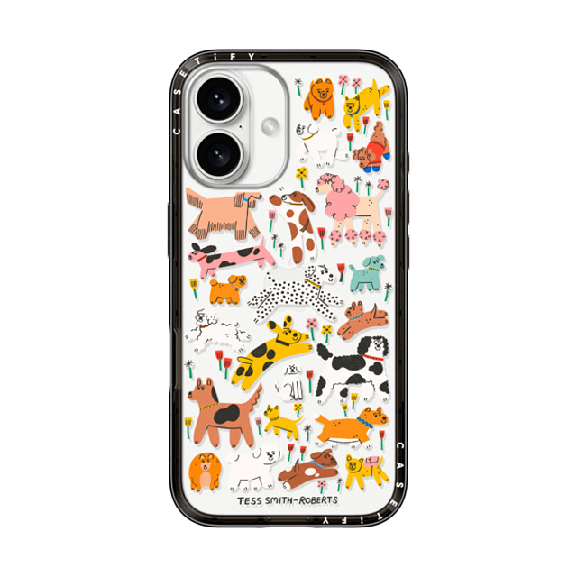 Tess Smith-Roberts x CASETiFY iPhone 16 Case Black インパクトライトケース Dogs Tess Smith-Roberts x CASETiFY iPhone 16 Case Black インパクトライトケース Dogs