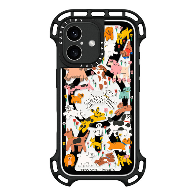 Tess Smith-Roberts x CASETiFY iPhone 16 Case Black ウルトラ バウンスケース MagSafe対応 Dogs Tess Smith-Roberts x CASETiFY iPhone 16 Case Black ウルトラ バウンスケース MagSafe対応 Dogs