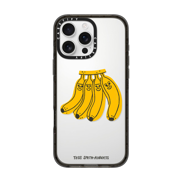 Tess Smith-Roberts x CASETiFY iPhone 16 Pro Max ケース Fruit,Cartoon ブラック インパクトケース Bananas by Tess Smith-Roberts Back to School Tess Smith-Roberts x CASETiFY iPhone 16 Pro Max ケース Fruit,Cartoon ブラック インパクトケース Bananas by Tess Smith-Roberts Back to School